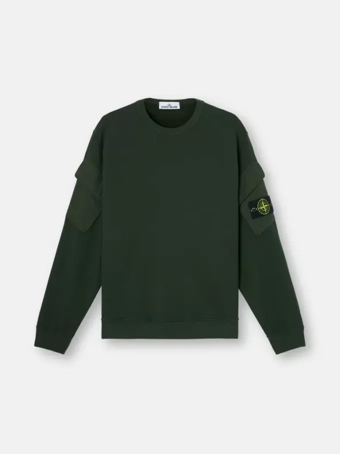 Regular fit-tröja med rund hals och ärmfickor