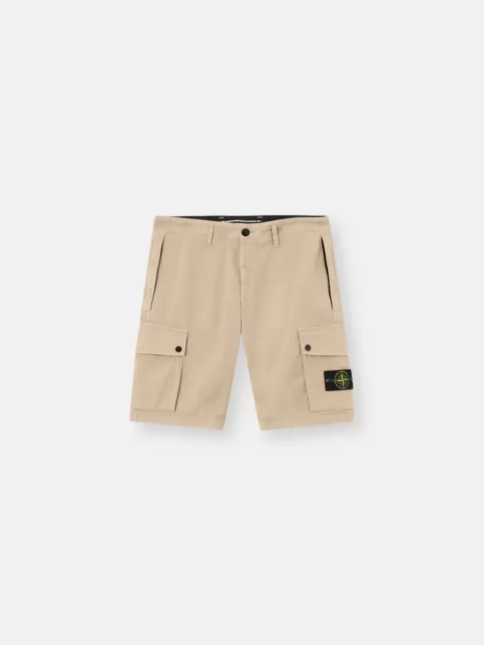 Slim fit-bermudashorts med fickor med dragkedja