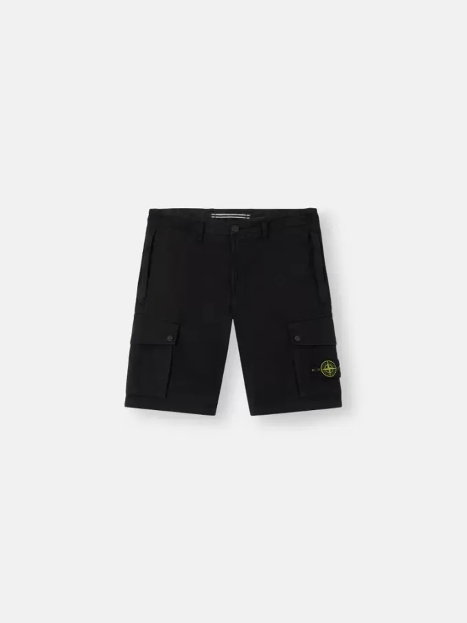 Slim fit-bermudashorts med fickor med dragkedja
