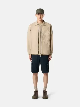 Slim fit-bermudashorts med fickor med dragkedja