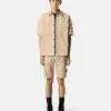 Slim fit-bermudashorts med fickor med dragkedja