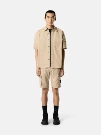 Slim fit-bermudashorts med fickor med dragkedja