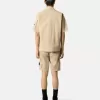 Slim fit-bermudashorts med fickor med dragkedja