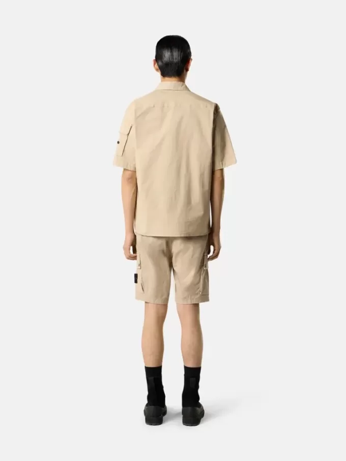 Slim fit-bermudashorts med fickor med dragkedja
