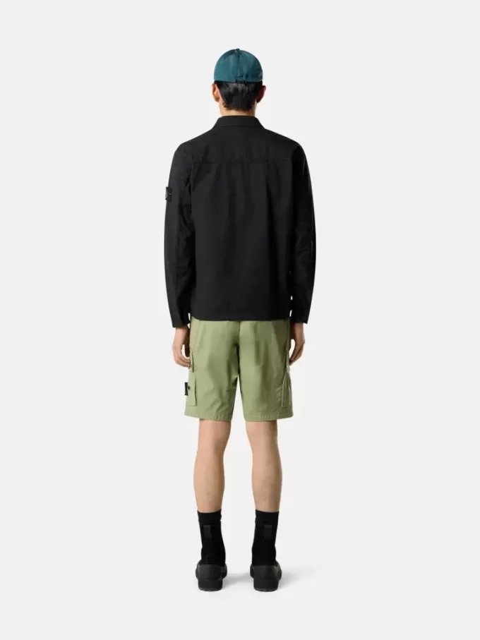 Slim fit-bermudashorts med fickor med dragkedja Slim fit-bermudashorts med fickor med dragkedja