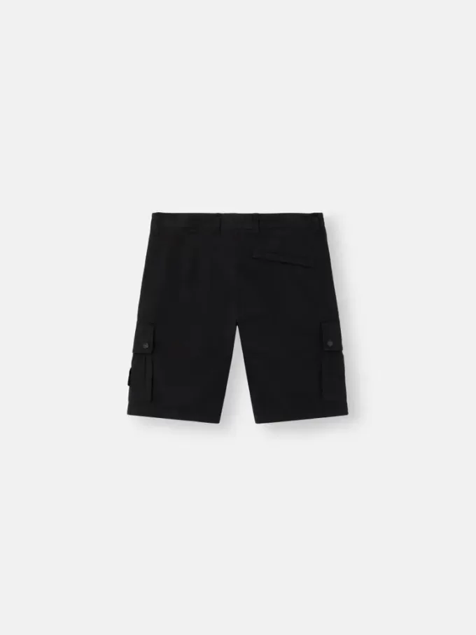 Slim fit-bermudashorts med fickor med dragkedja