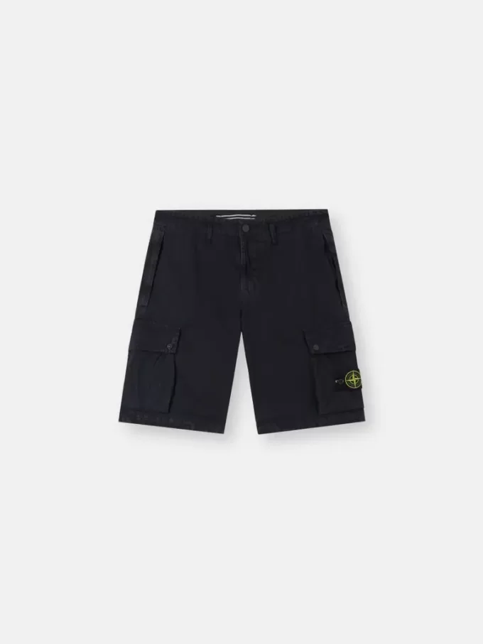 Slim fit-cargobermudashorts med fickor med dragkedja
