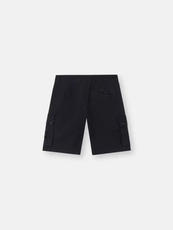 Slim fit-cargobermudashorts med fickor med dragkedja