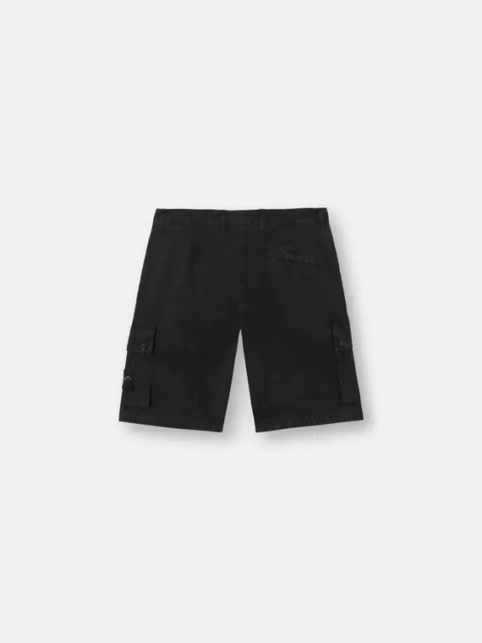 Slim fit-cargobermudashorts med fickor med dragkedja