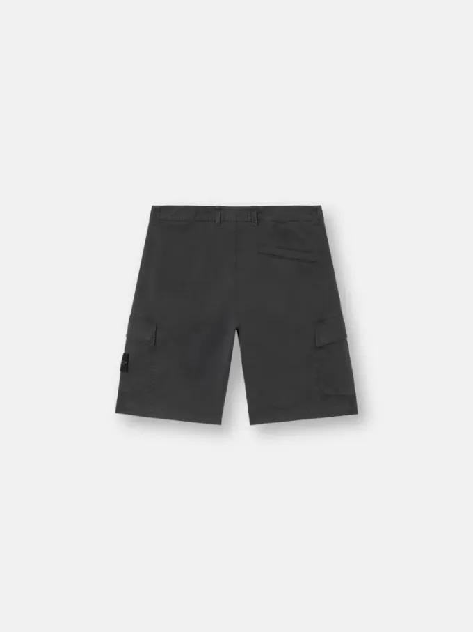 Slim fit-cargobermudashorts med fickor med dragkedja