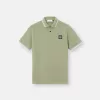 Slim fit kortärmad polotröja med randiga detaljer