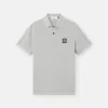 Slim fit kortärmad polotröja med randiga detaljer