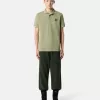 Slim fit kortärmad polotröja med randiga detaljer