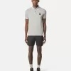 Slim fit kortärmad polotröja med randiga detaljer