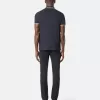 Slim fit kortärmad polotröja med randiga detaljer