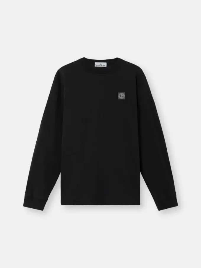Slim fit-långärmad T-shirt med Compass-patch