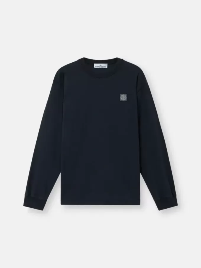 Slim fit-långärmad T-shirt med Compass-patch