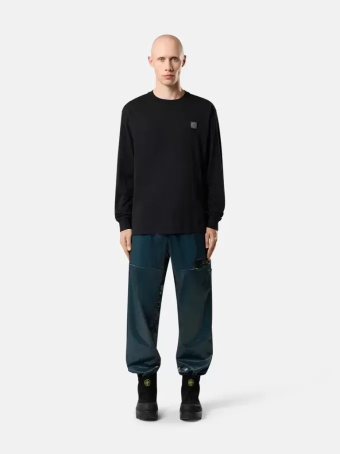 Slim fit-långärmad T-shirt med Compass-patch