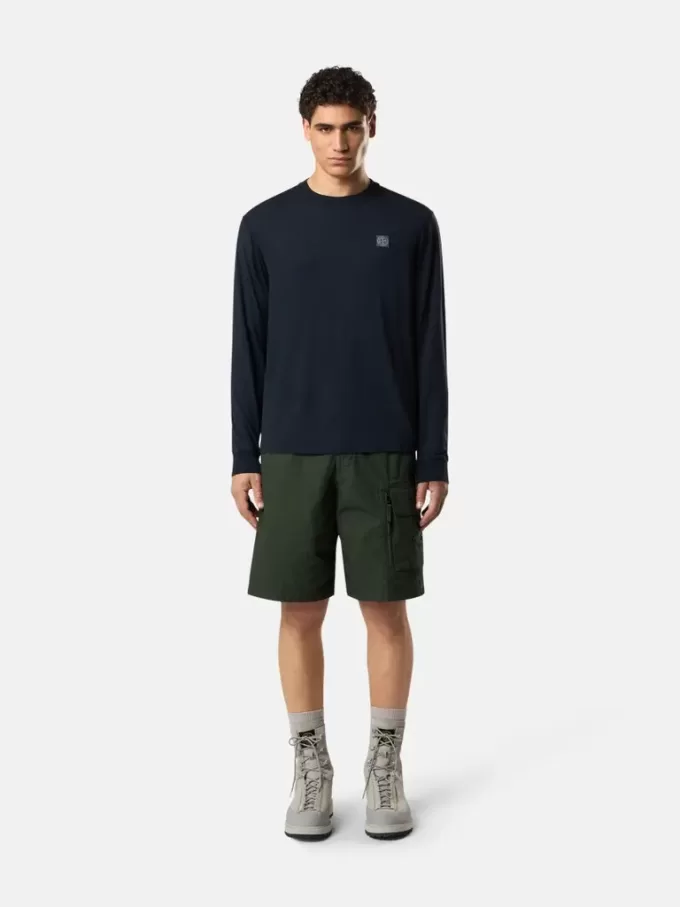 Slim fit-långärmad T-shirt med Compass-patch