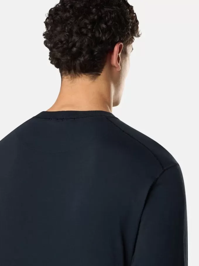 Slim fit-långärmad T-shirt med Compass-patch