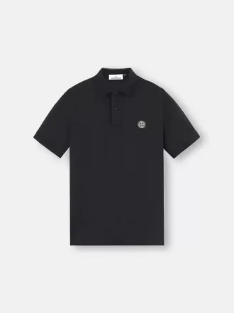 Slim fit-polotröja med korta ärmar och Compass-märke