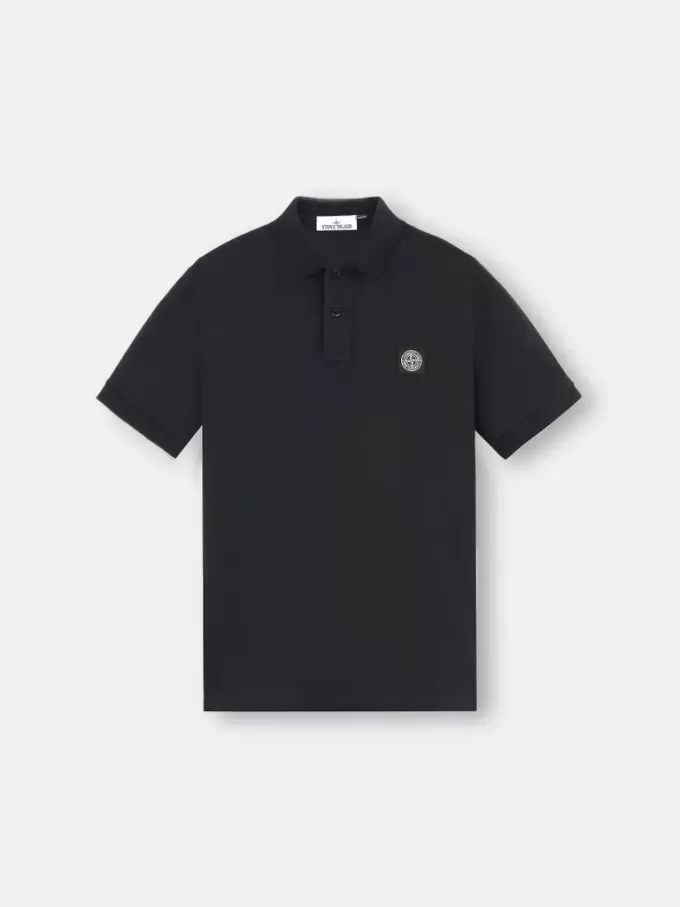 Slim fit-polotröja med korta ärmar och Compass-märke