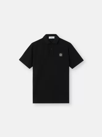Slim fit-polotröja med korta ärmar och Compass-märke