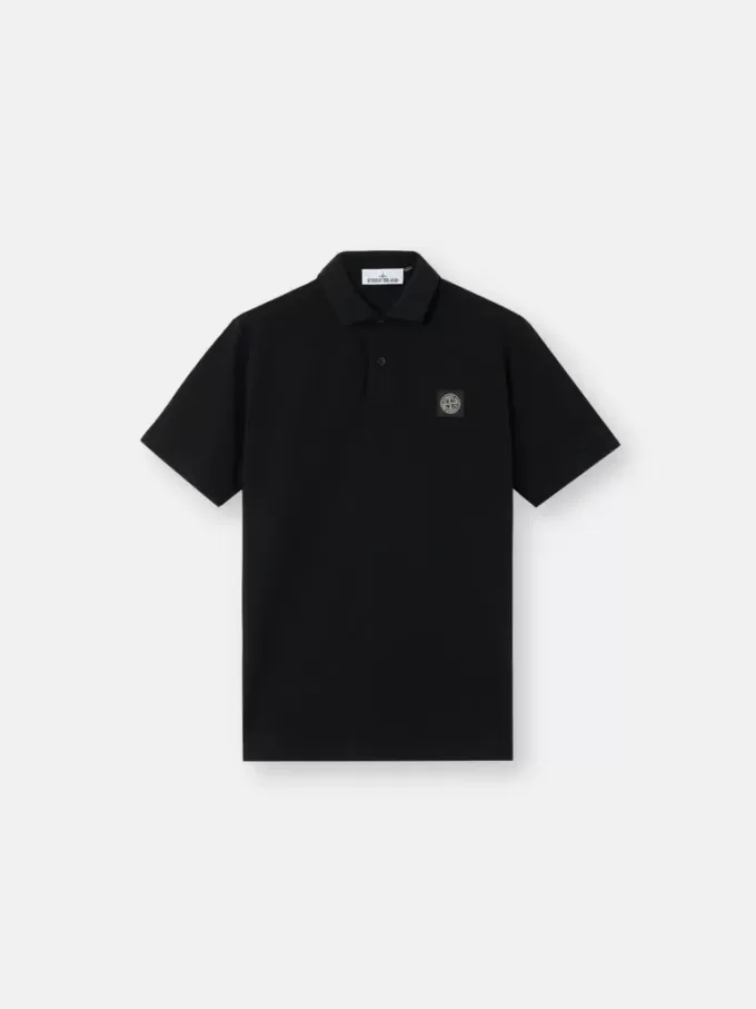 Slim fit-polotröja med korta ärmar och Compass-märke