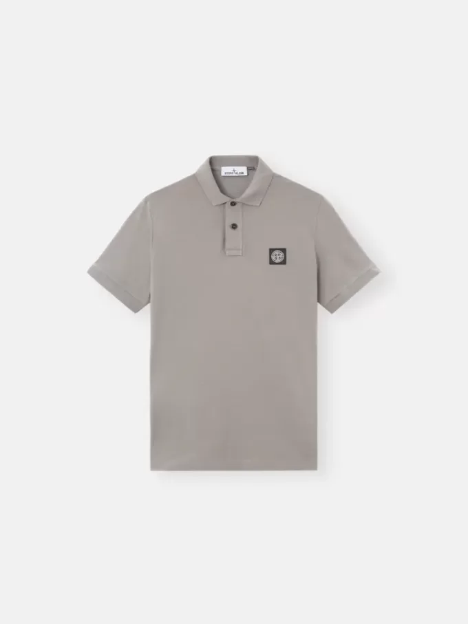 Slim fit-polotröja med korta ärmar och Compass-märke
