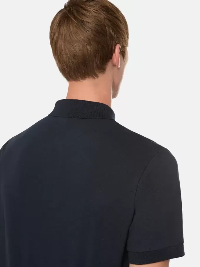 Slim fit-polotröja med korta ärmar och Compass-märke
