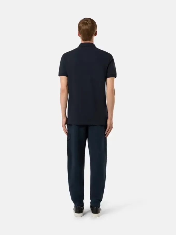 Slim fit-polotröja med korta ärmar och Compass-märke