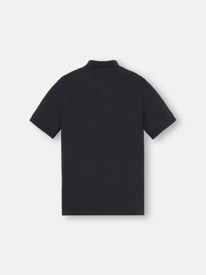 Slim fit-polotröja med korta ärmar och Compass-märke