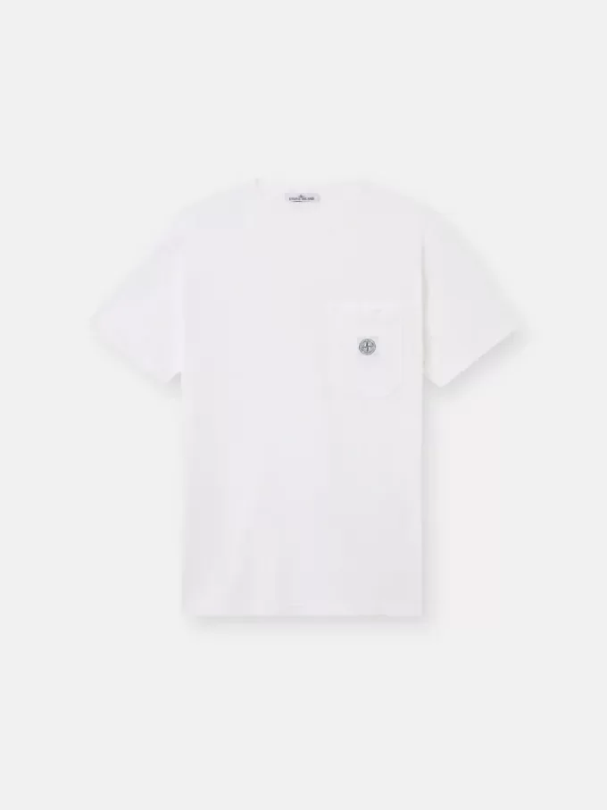 Slim fit-T-shirt med korta ärmar och Compass-märke Slim fit-T-shirt med korta ärmar och Compass-märke