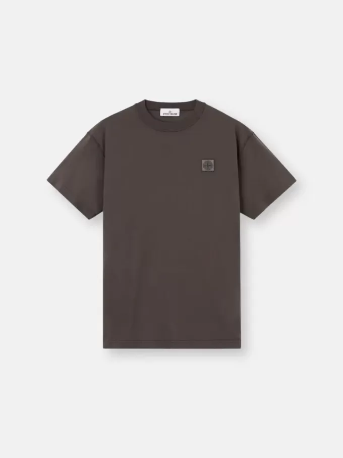 Slim fit-T-shirt med korta ärmar och Compass-märke