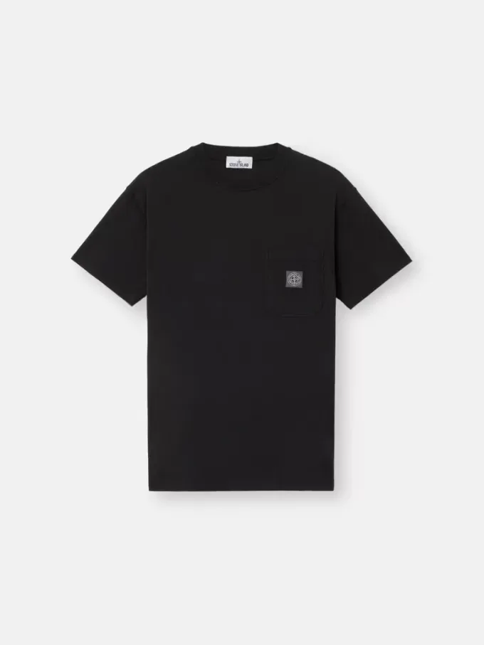 Slim fit-T-shirt med korta ärmar och Compass-märke Slim fit-T-shirt med korta ärmar och Compass-märke