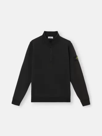 Sweatshirt med halv dragkedja och påsydda fickor