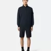 Sweatshirt med halv dragkedja och påsydda fickor