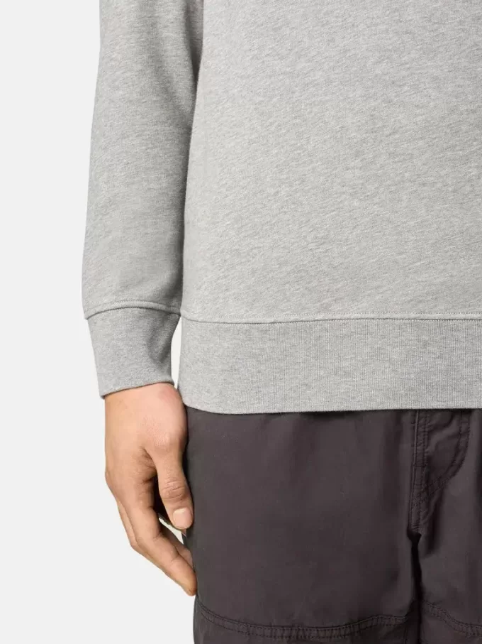Sweatshirt med halv dragkedja och påsydda fickor