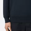 Sweatshirt med halv dragkedja och påsydda fickor