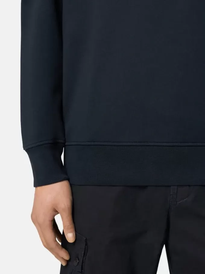 Sweatshirt med halv dragkedja och påsydda fickor