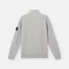Sweatshirt med halv dragkedja och påsydda fickor