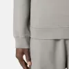 Sweatshirt med halv dragkedja och ribbade insatser