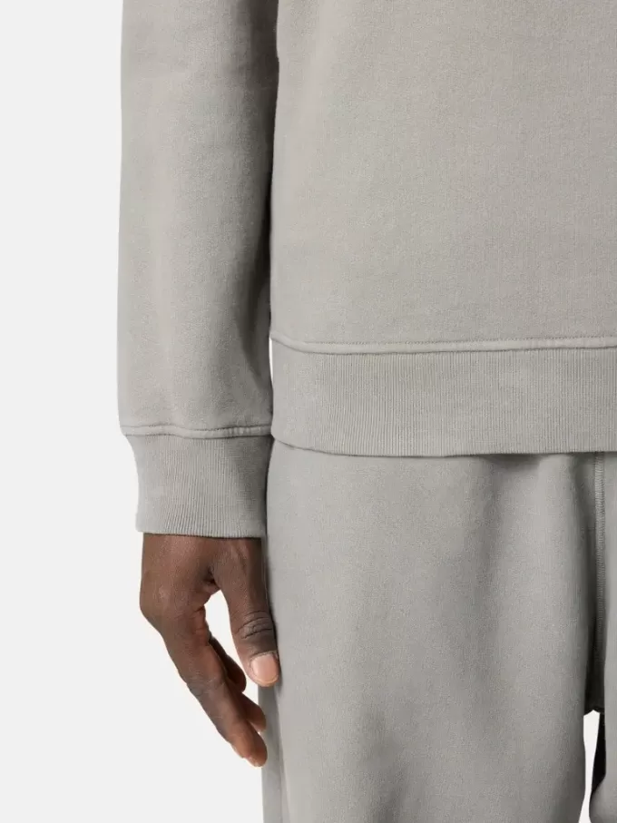 Sweatshirt med halv dragkedja och ribbade insatser
