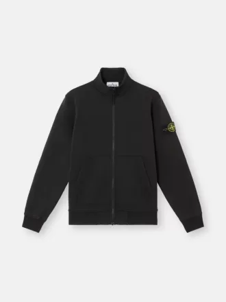 Sweatshirt med påsydda fickor och dragkedja