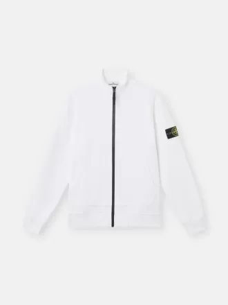 Sweatshirt med påsydda fickor och dragkedja