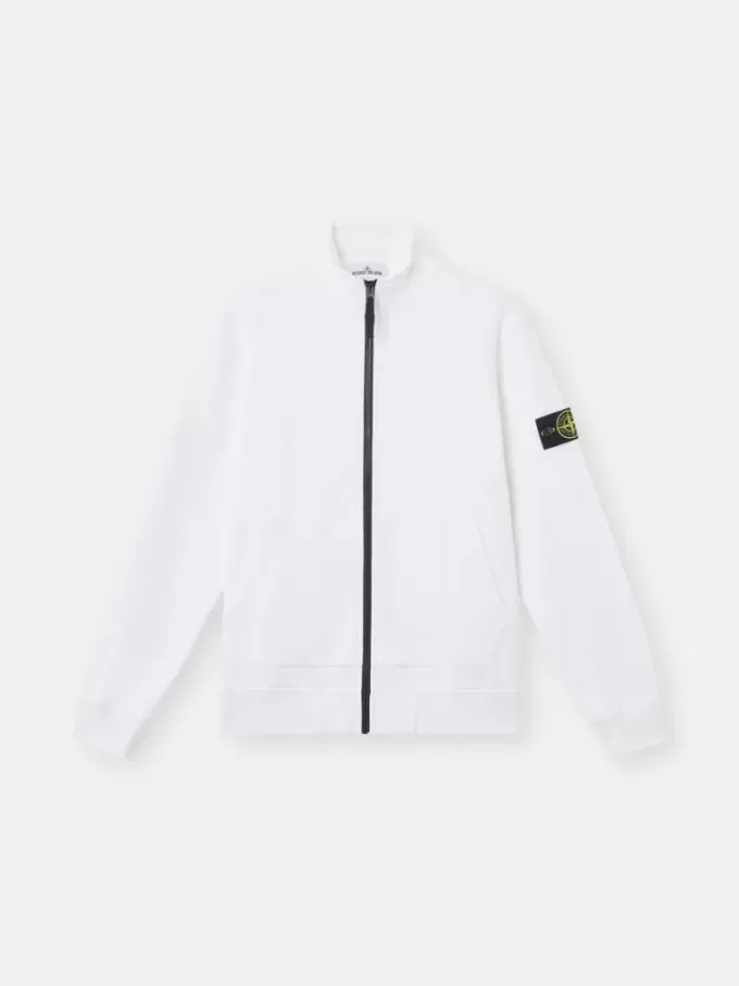 Sweatshirt med påsydda fickor och dragkedja