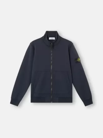Sweatshirt med påsydda fickor och dragkedja