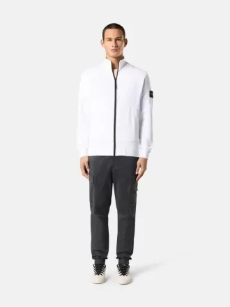 Sweatshirt med påsydda fickor och dragkedja