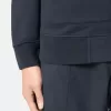 Sweatshirt med påsydda fickor och dragkedja