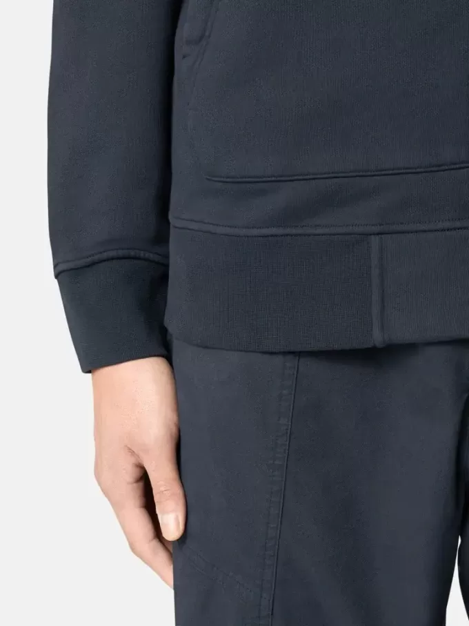 Sweatshirt med påsydda fickor och dragkedja
